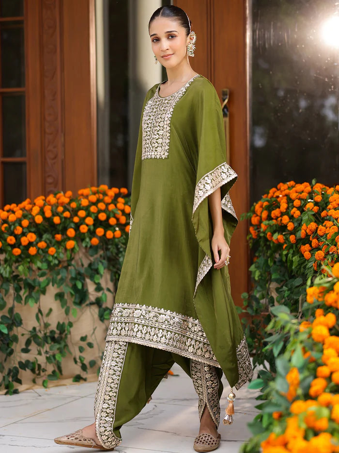 Green Kaftan Set