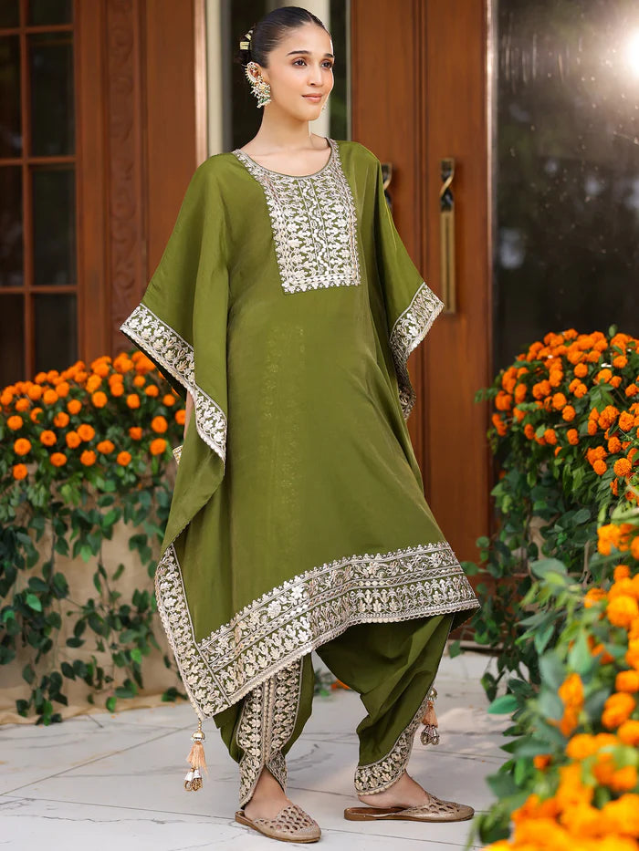 Green Kaftan Set
