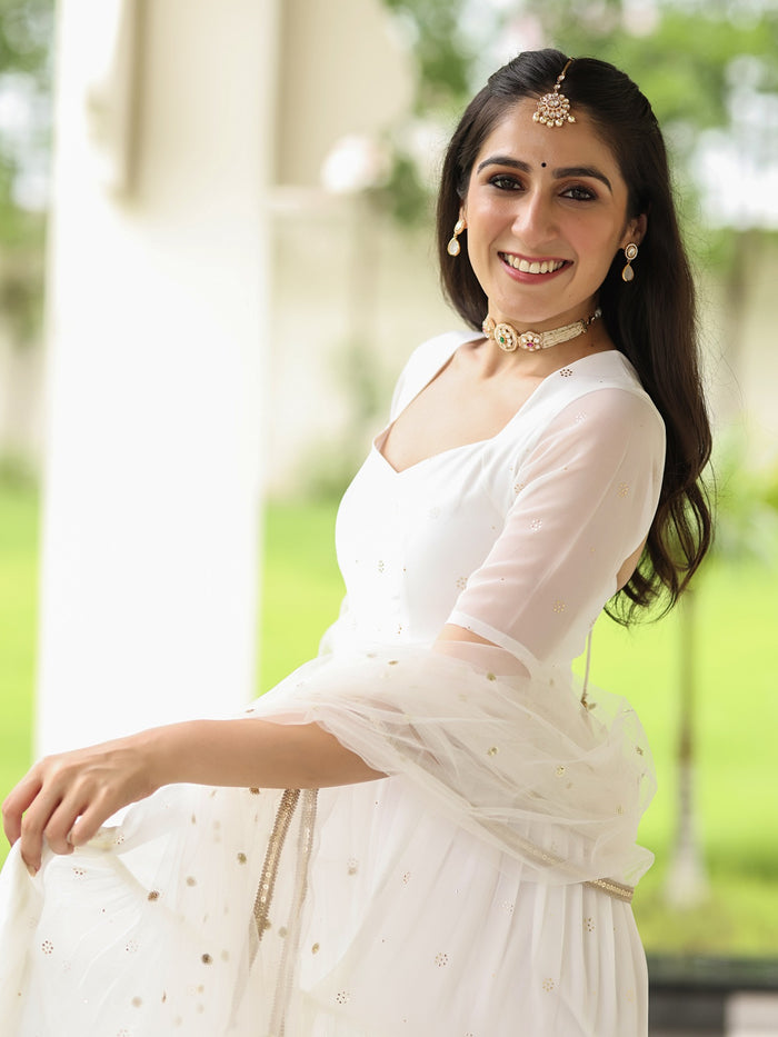 Viyanka Meher White Anarkali