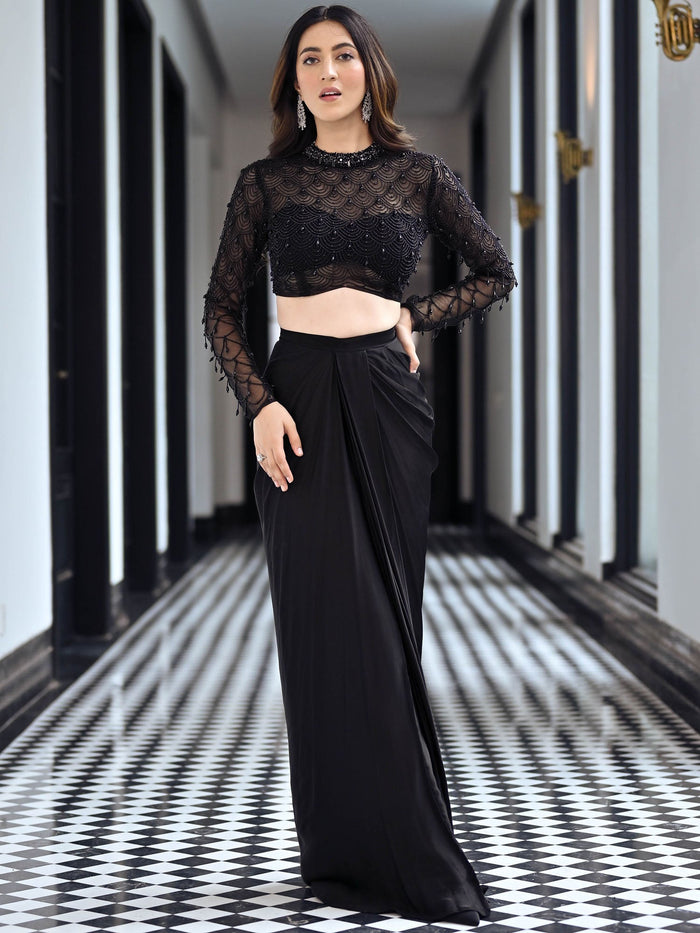 Crystal Couture Black Drape Set