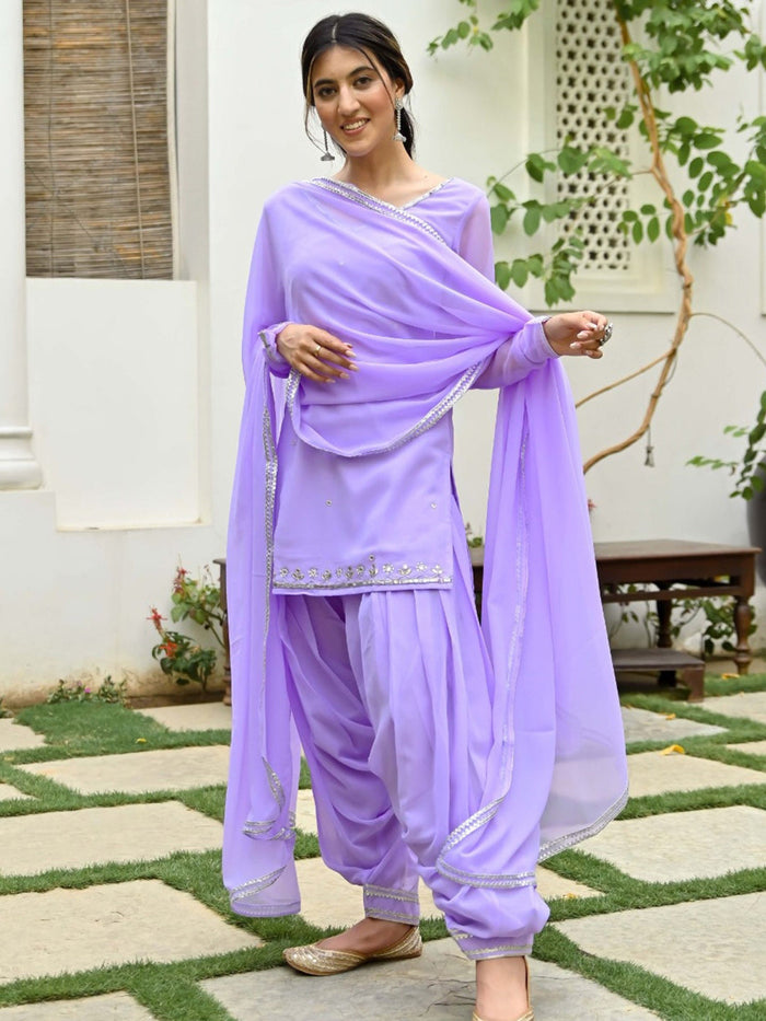 Viyanka Lavender Kurta Patiala Set