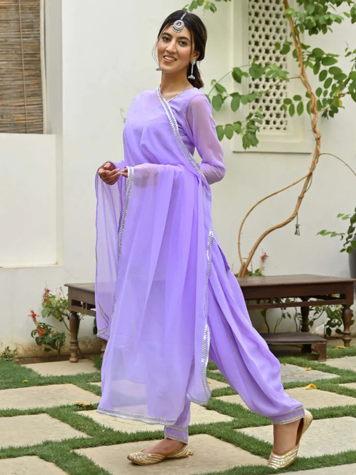 Viyanka Lavender Kurta Patiala Set