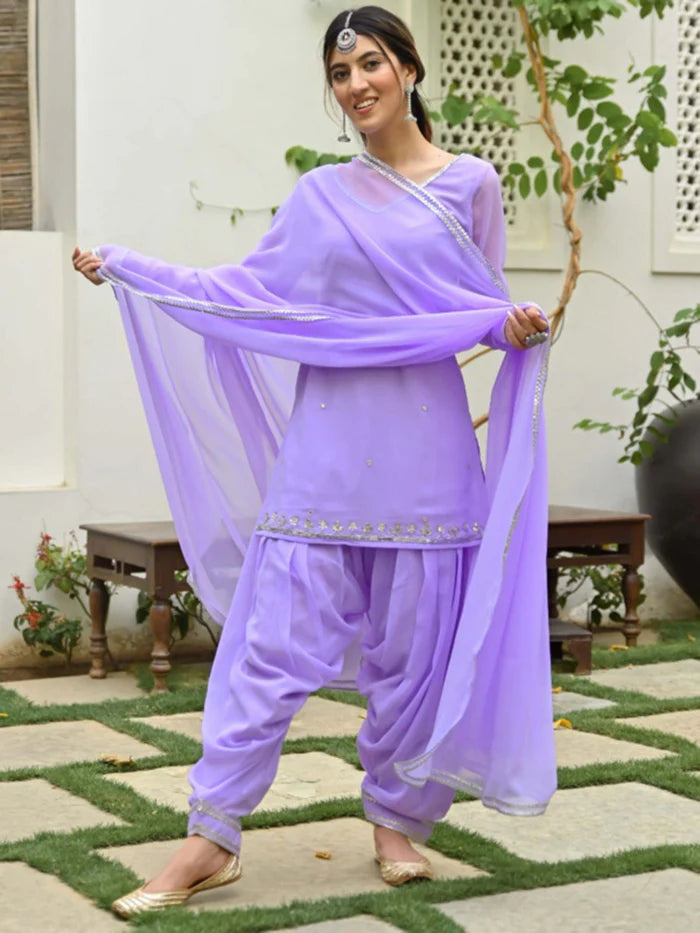 Viyanka Lavender Kurta Patiala Set