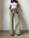 Matcha Mist Wide-Leg Jeans